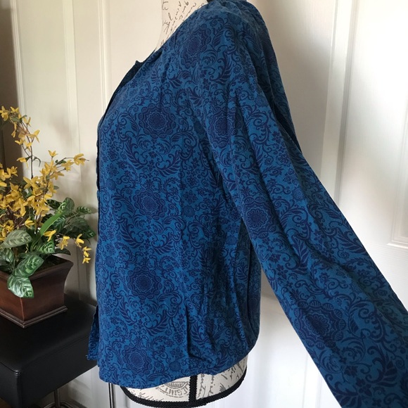 Faded Glory - Blue Button Down Top - Picture 2 of 5